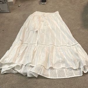 White boho skirt